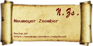 Neumeyer Zsombor névjegykártya